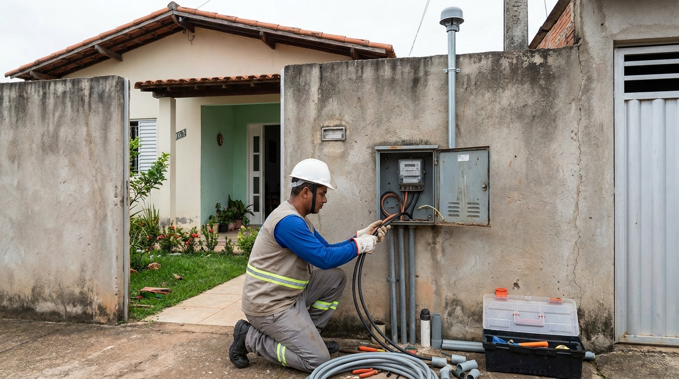 Instalacao de padrao de energia em Santa Maria‑RS