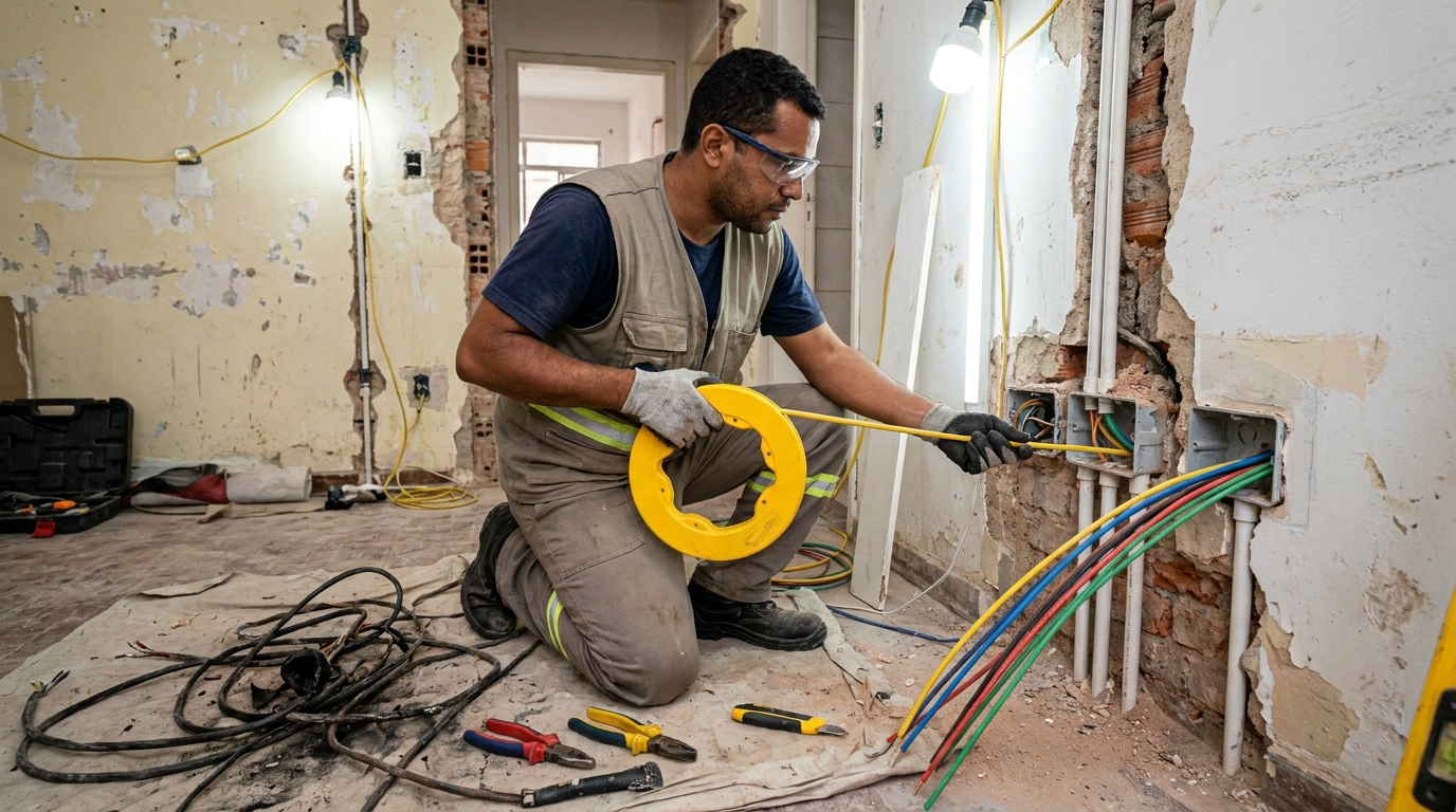 Troca de fiacao eletrica profissional em Santa Maria‑RS